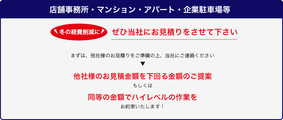 店舗事務所・マンション・アパート・企業駐車場等